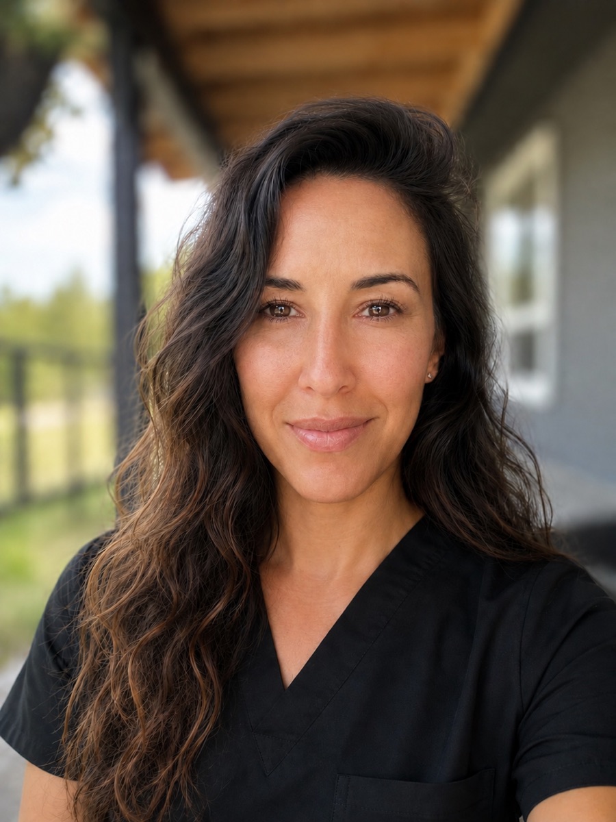 Portrait of Karee Harrison, the licensed Esthetician behind Bitterroot Wax & Wellness.
